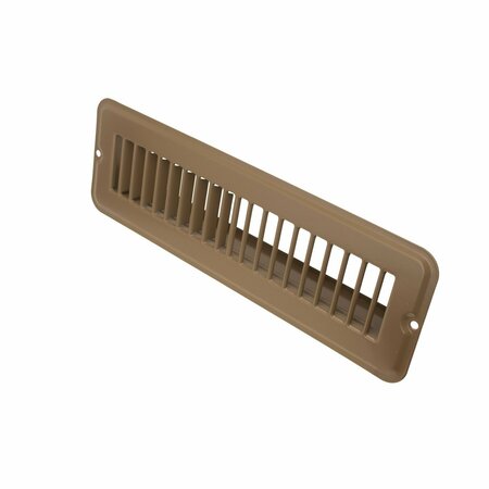CREATIVE PRODUCTS 2 X 10 Floor Register, With Damper, Brown, 2 x 10 Access opening, Common OEM Replacement FR-0210-BRN
